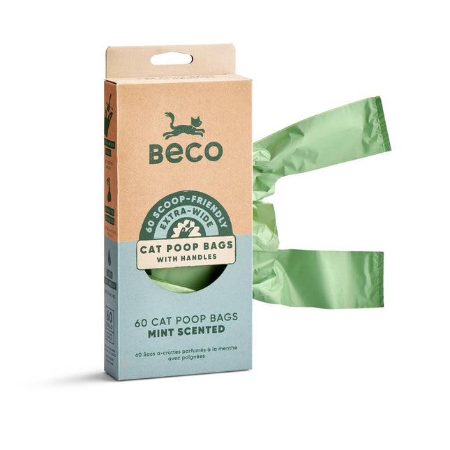 Cat Poop Bags - Scented with Handles (60)
