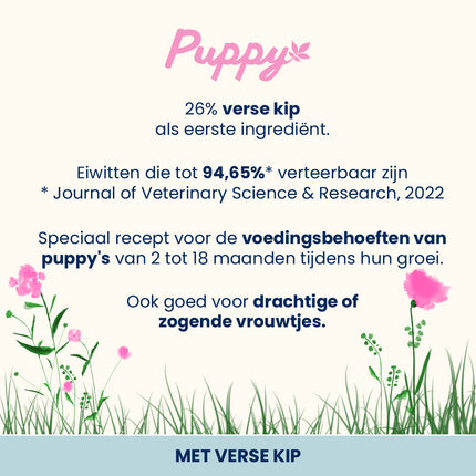 Welpen-Trockenfutter für mittelgroße bis große Hunderassen – Huhn – M/L