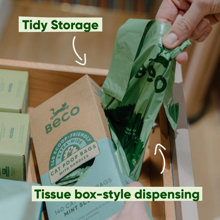 Cat Poop Bags - Scented with Handles (140)