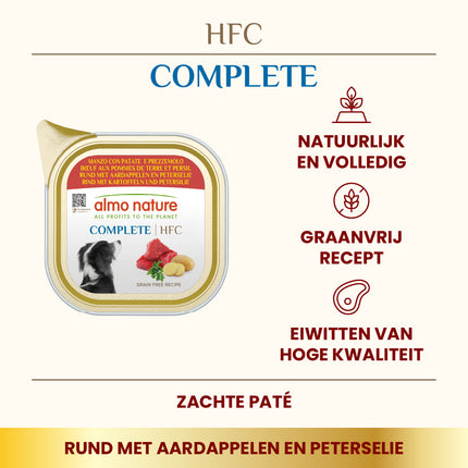 HFC Natvoer Hond - Compleet - Kuipje - 11 x 150g