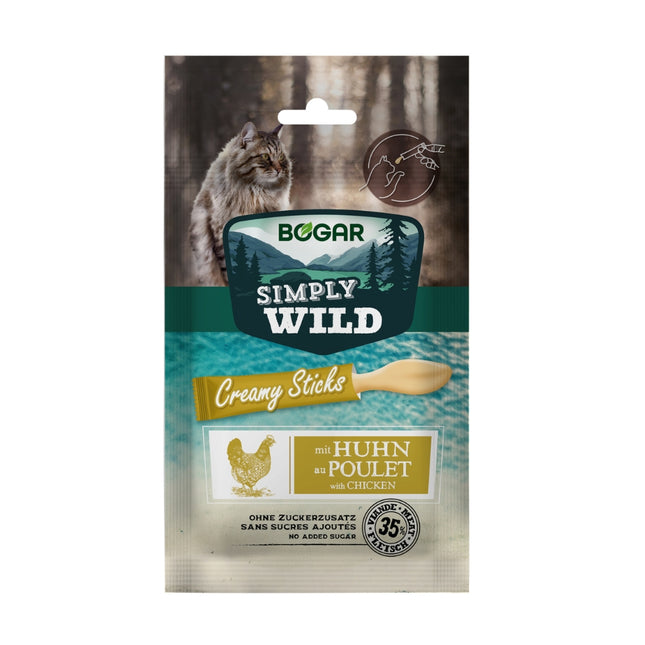 Simply Wild - Cremige Sticks für Katzen 12 x (5 x 15 g)