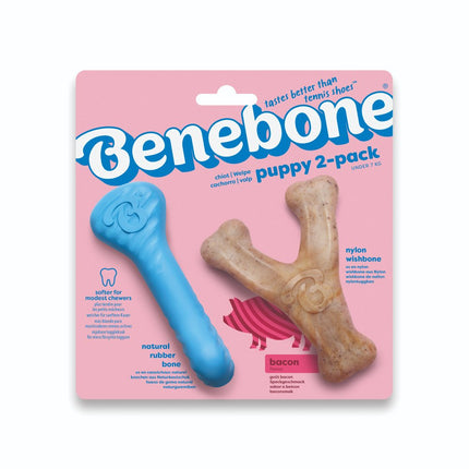 Welpen 2er-Pack Gummi-Knochen & Gabelknochen