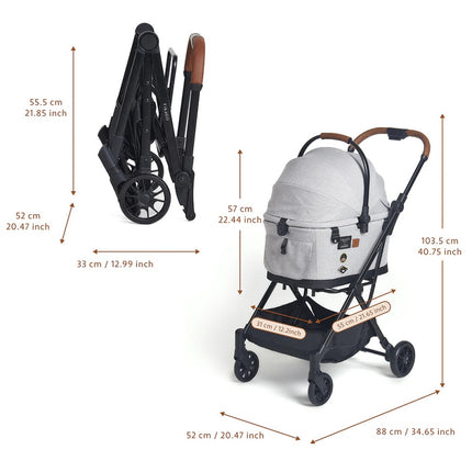 Flytta Plus - Detachable Pet Stroller (up to 20kg)