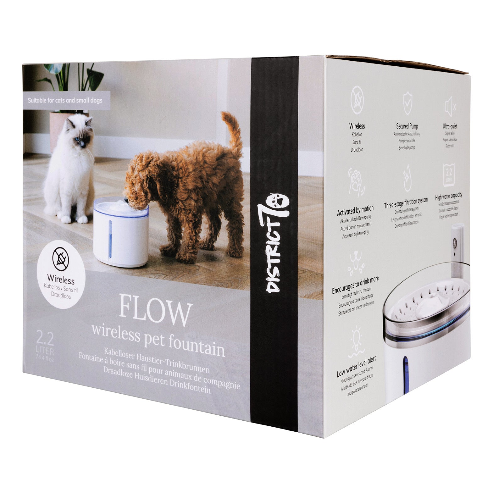 SUBTEENMATE Kattenfontein met bewegingsmelder, 3 liter, 5200 mAh batterij-aangedreven SUBTEENMATE Kattenfontein met bewegingsmelder, 3 liter, 5200 mAh batterij-aangedreven