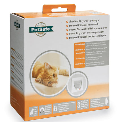 Staywell® Classic magnetische Katzenklappe mit 4-Wege-Verriegelung