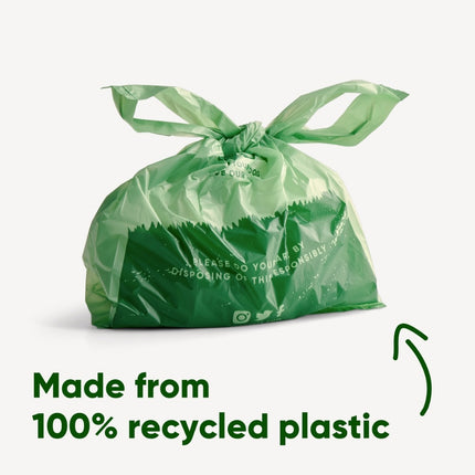 Kotbeutel Recycelt - Minzduft - mit Griffen (120 Stück)