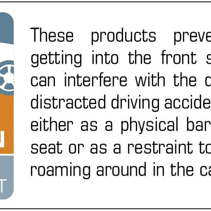 Direct to Seatbelt Tether - Zwart/Oranje