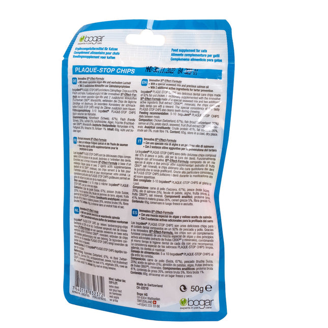 bogadent® DENTAL ENZYME CHIPS FISH Katze 50 g (8x)