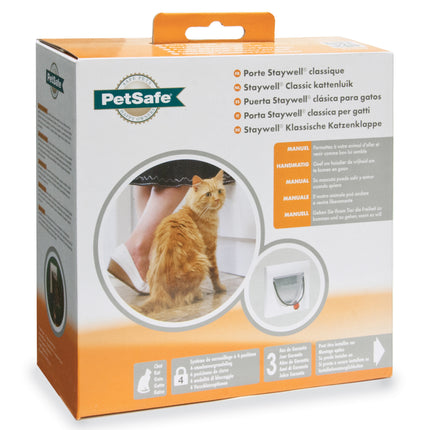 Staywell® Classic Katzenklappe mit manueller 4-Wege-Verriegelung