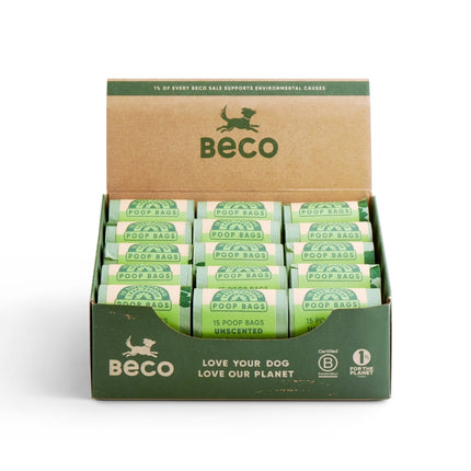 Poop Bags Recycled - Unscented Display 30 x single roll