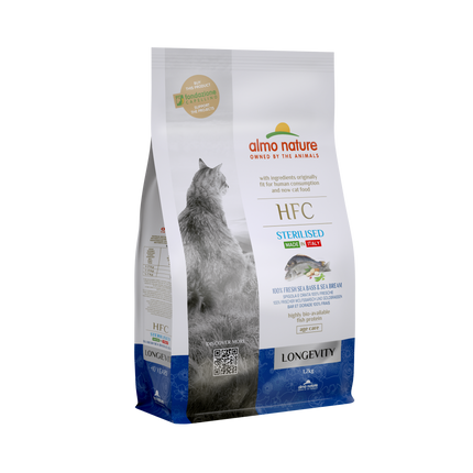 HFC Sterilised Dry Food Cat - Longevity - 300g or 1,2kg