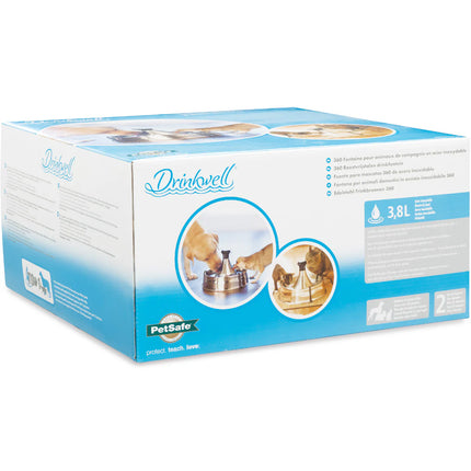 360 Stainless Steel Pet Fountain - 3.8 L