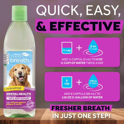 Fresh Breath - Water Additive Plus Hip & Joint for Dogs