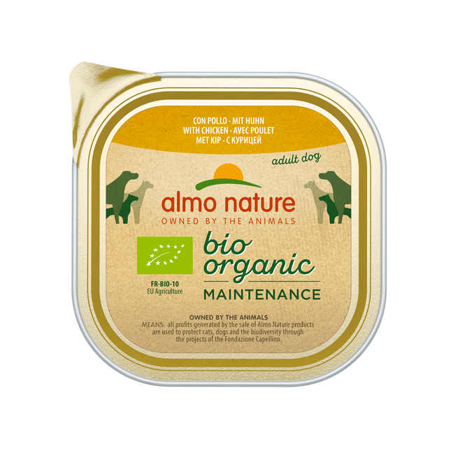 Bio Organic Nassfutter Hund - Erhaltung - Aluschale - 9 x 300g